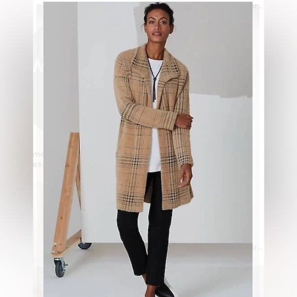 J. Jill Plaid Longline Sweater Coat | XS - Picture 1 of 6